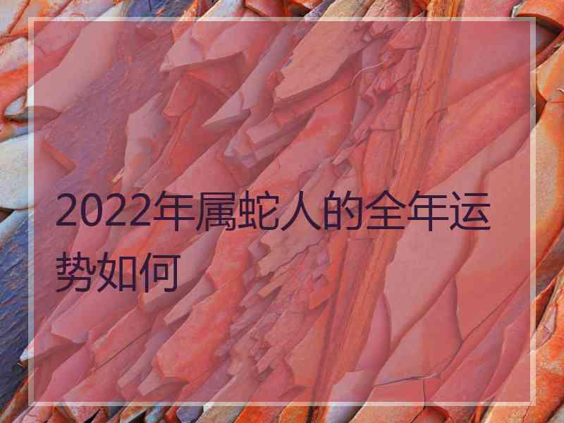 2022年属蛇人的全年运势如何