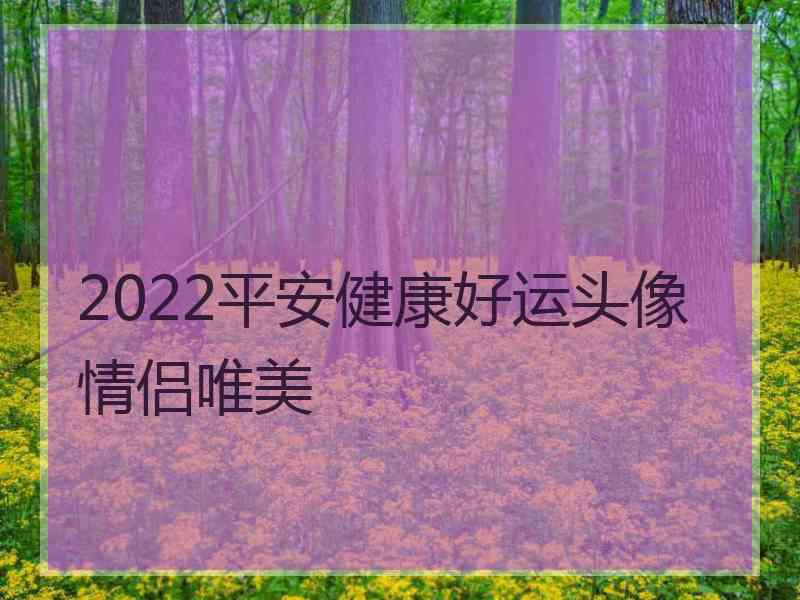 2022平安健康好运头像情侣唯美