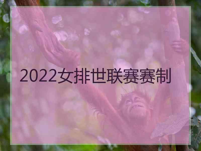 2022女排世联赛赛制