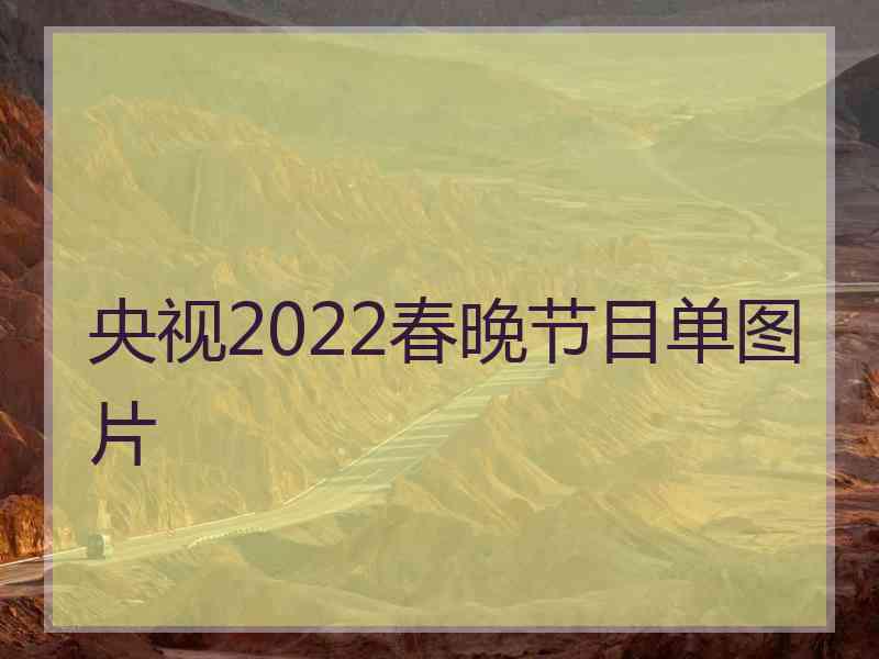 央视2022春晚节目单图片