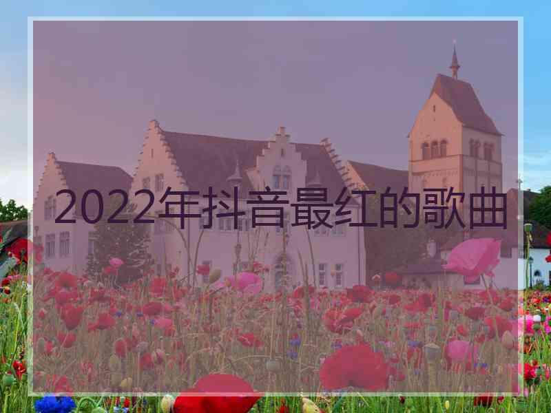 2022年抖音最红的歌曲