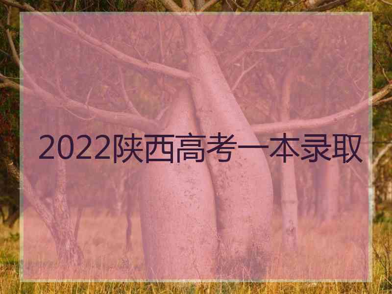 2022陕西高考一本录取