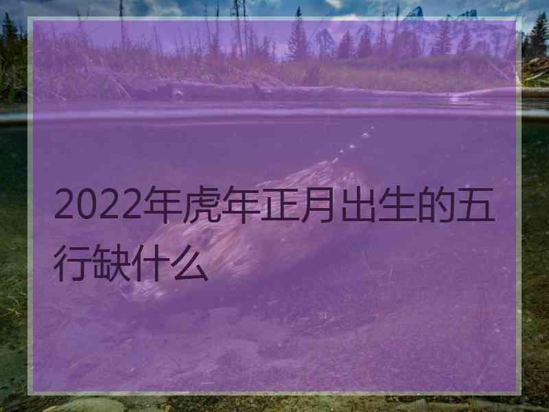 2022年虎年正月出生的五行缺什么