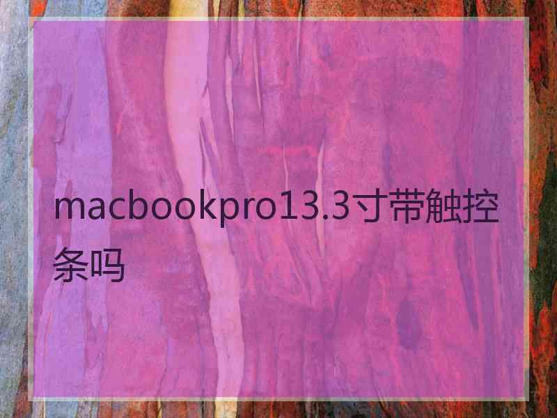 macbookpro13.3寸带触控条吗