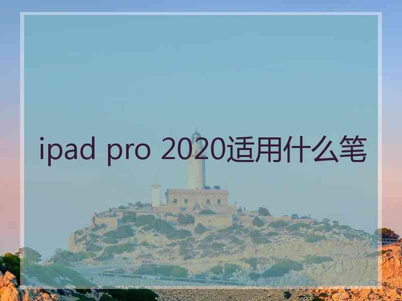 ipad pro 2020适用什么笔