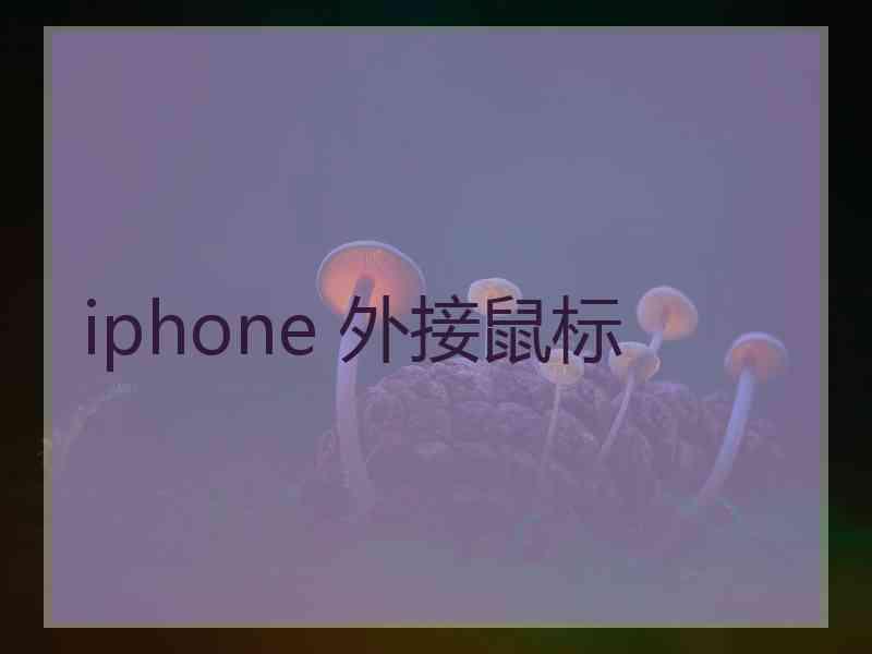 iphone 外接鼠标