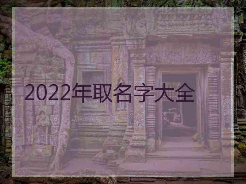 2022年取名字大全