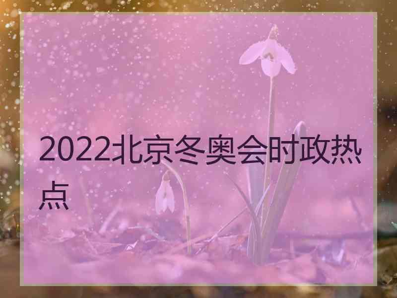 2022北京冬奥会时政热点