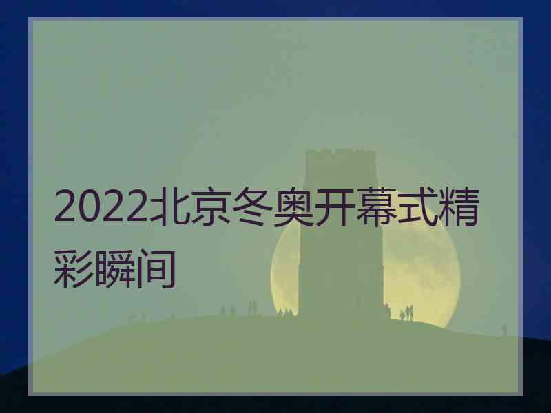 2022北京冬奥开幕式精彩瞬间