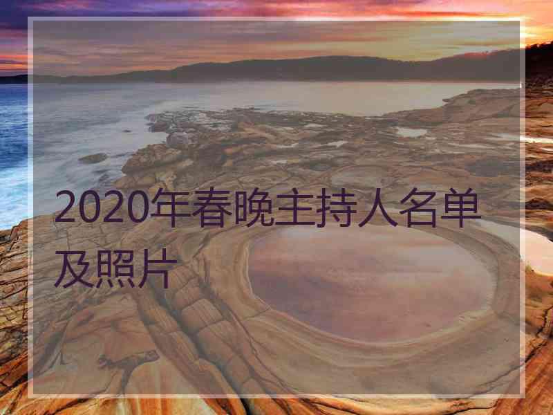 2020年春晚主持人名单及照片