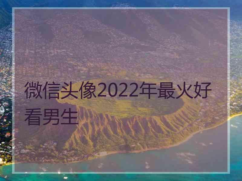 微信头像2022年最火好看男生