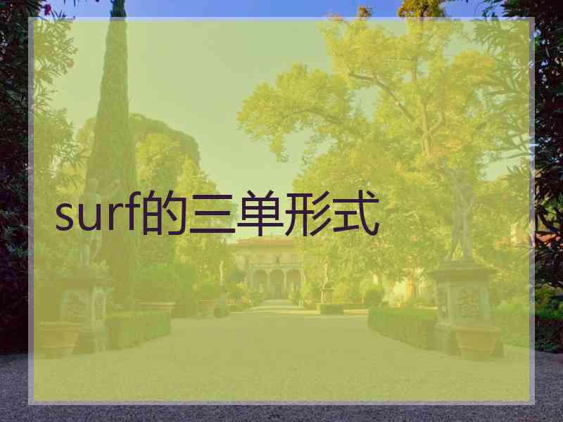 surf的三单形式