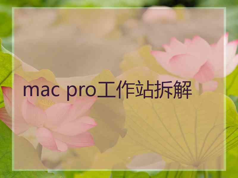 mac pro工作站拆解