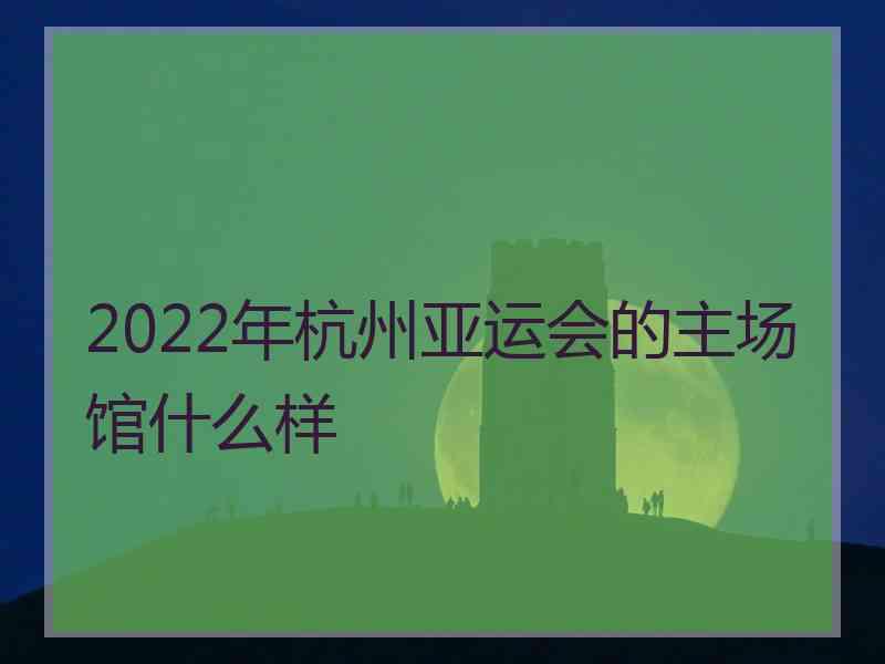 2022年杭州亚运会的主场馆什么样