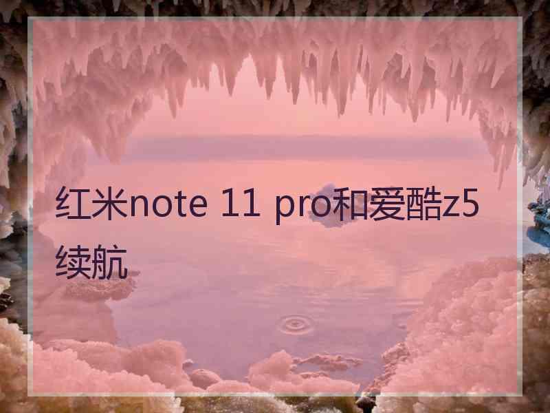 红米note 11 pro和爱酷z5续航