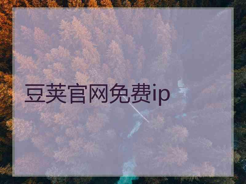 豆荚官网免费ip