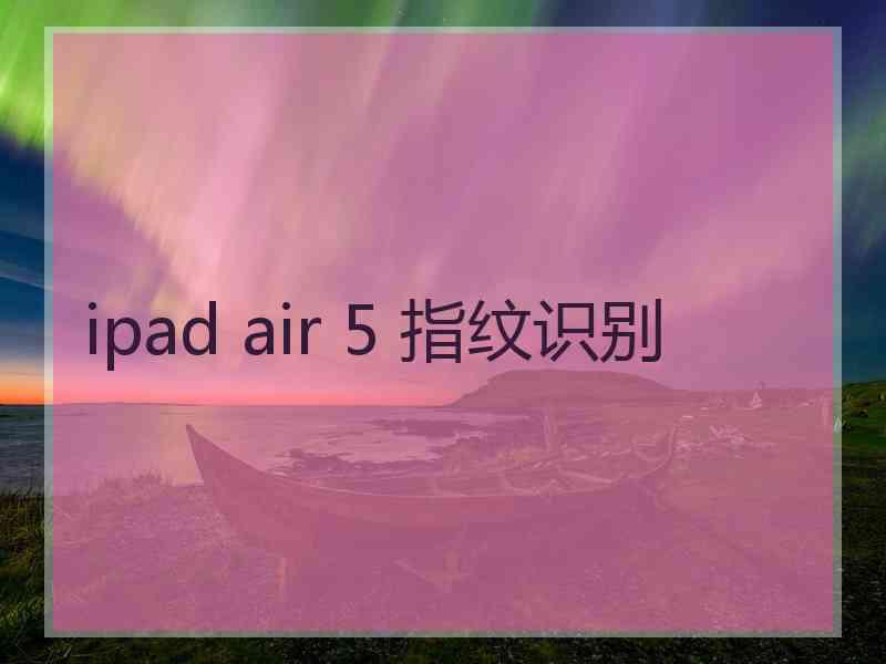 ipad air 5 指纹识别