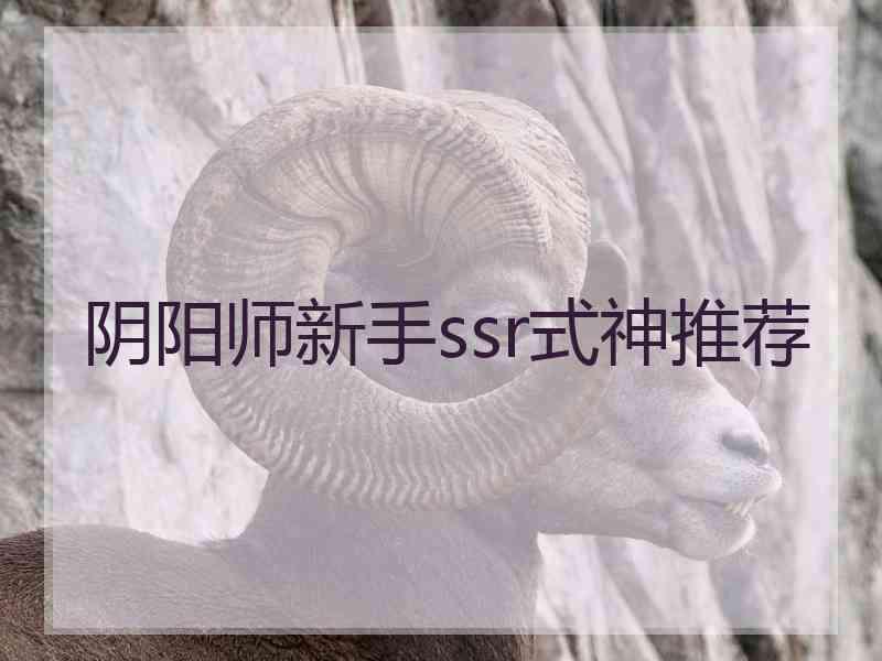 阴阳师新手ssr式神推荐