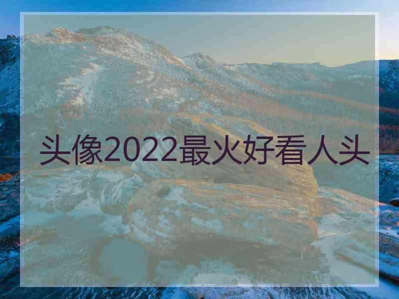 头像2022最火好看人头