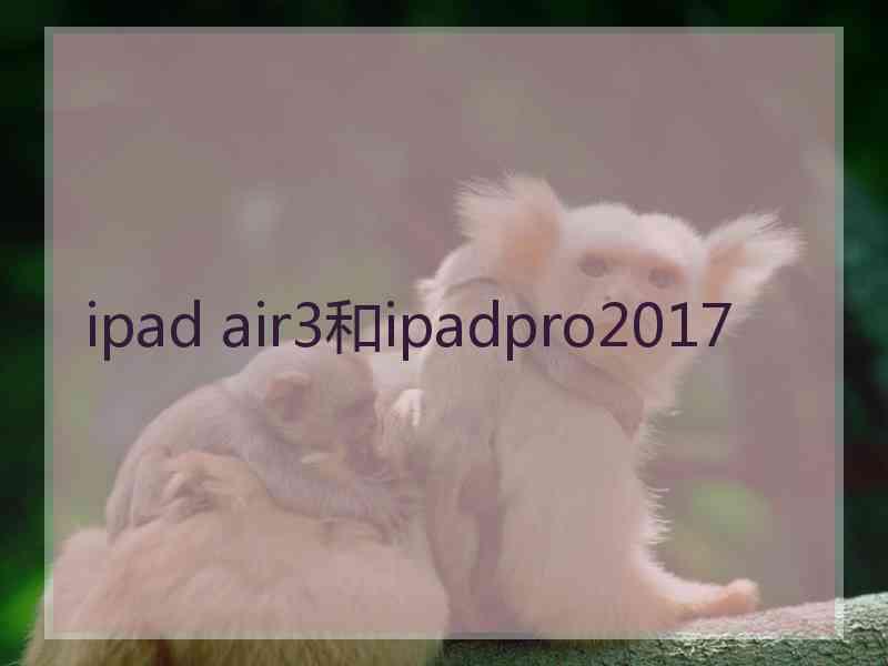 ipad air3和ipadpro2017