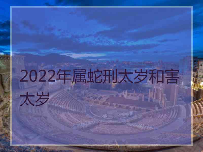 2022年属蛇刑太岁和害太岁