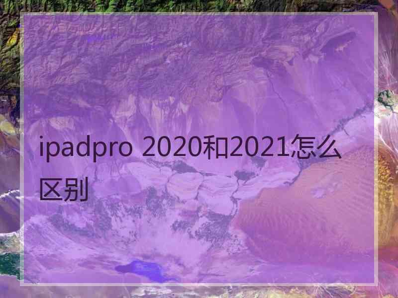 ipadpro 2020和2021怎么区别