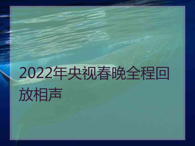 2022年央视春晚全程回放相声