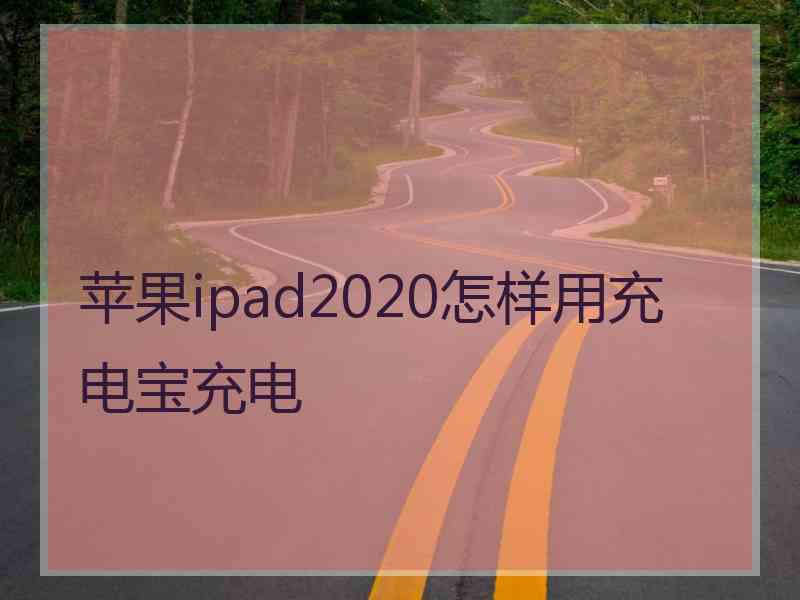 苹果ipad2020怎样用充电宝充电