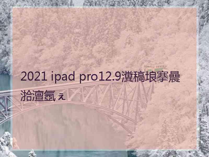 2021 ipad pro12.9瀵稿埌搴曟湁澶氬ぇ