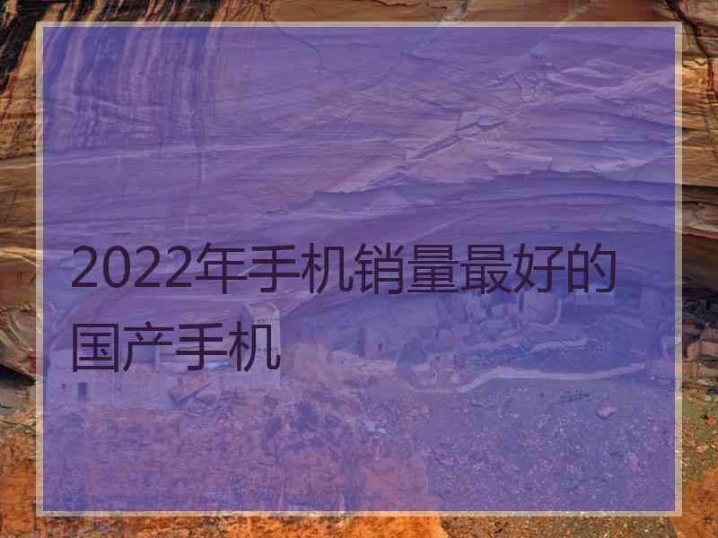 2022年手机销量最好的国产手机