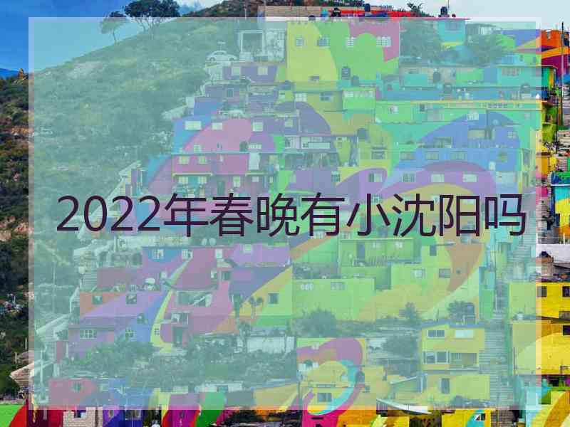 2022年春晚有小沈阳吗