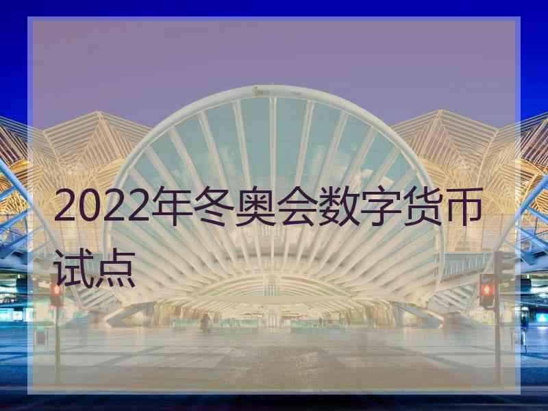 2022年冬奥会数字货币试点