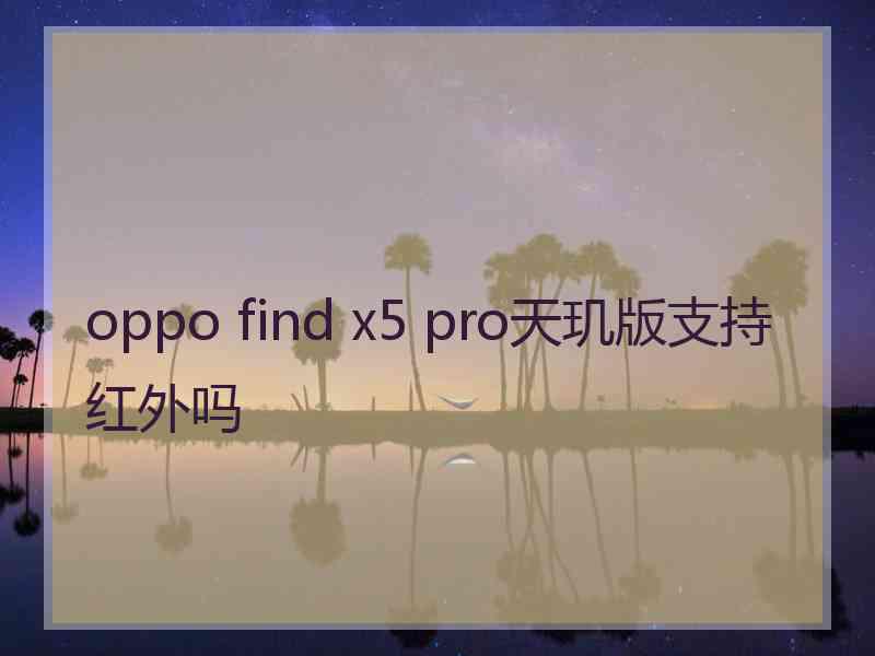 oppo find x5 pro天玑版支持红外吗