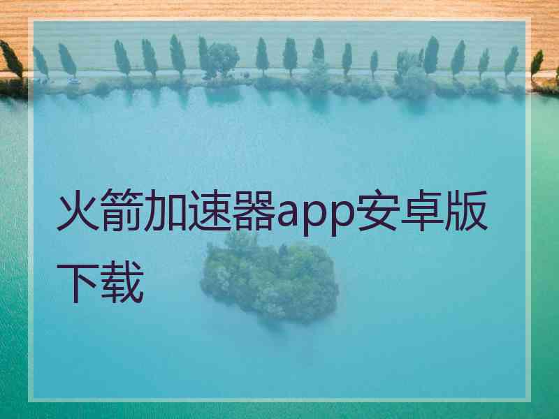 火箭加速器app安卓版下载