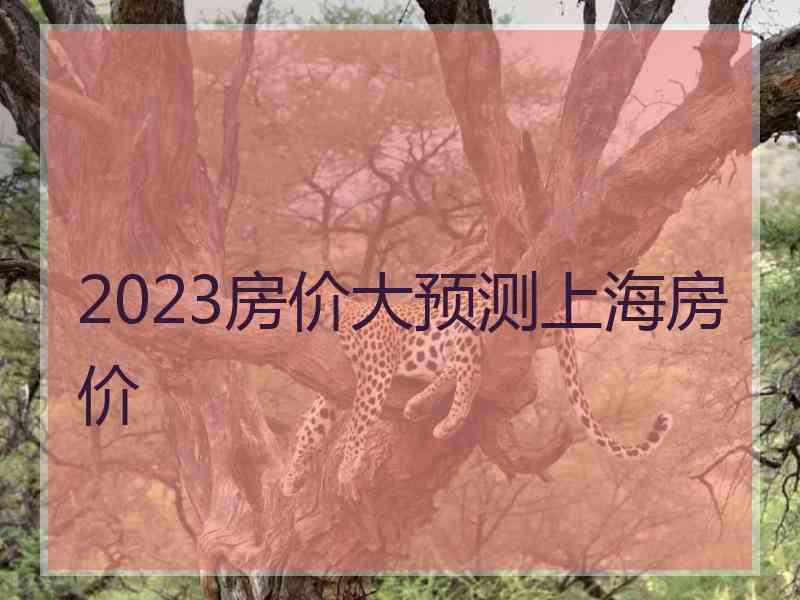 2023房价大预测上海房价