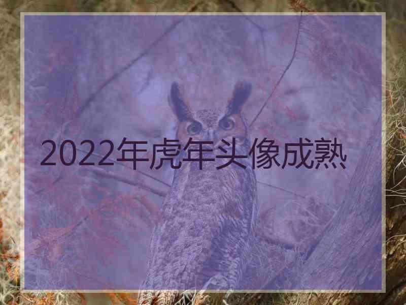 2022年虎年头像成熟