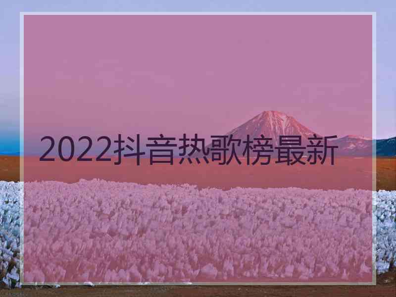 2022抖音热歌榜最新