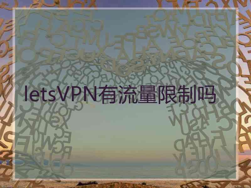 letsVPN有流量限制吗