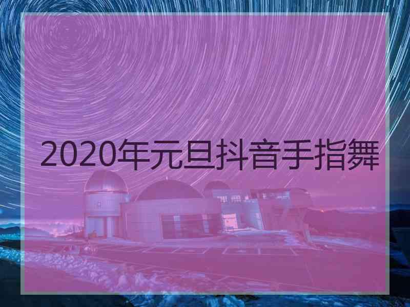 2020年元旦抖音手指舞