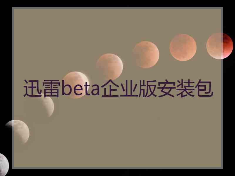 迅雷beta企业版安装包