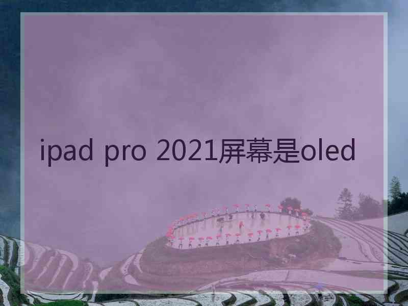 ipad pro 2021屏幕是oled