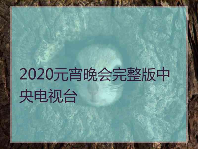 2020元宵晚会完整版中央电视台