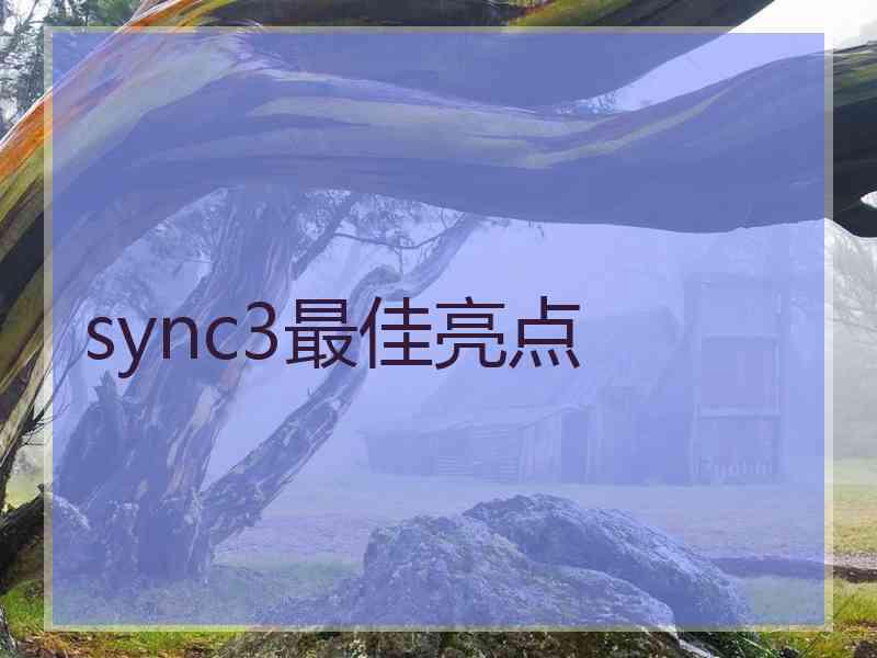 sync3最佳亮点