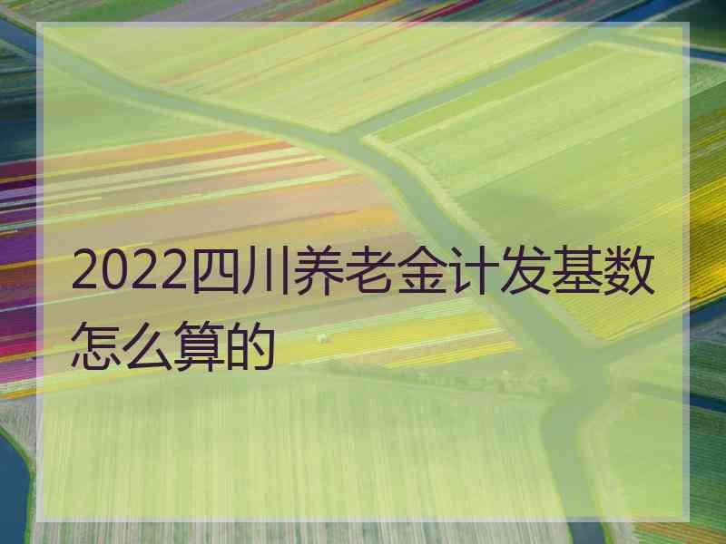 2022四川养老金计发基数怎么算的