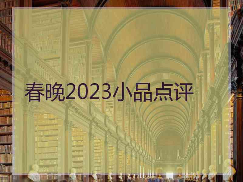 春晚2023小品点评