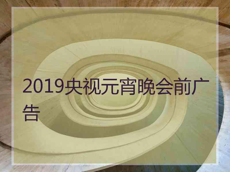 2019央视元宵晚会前广告