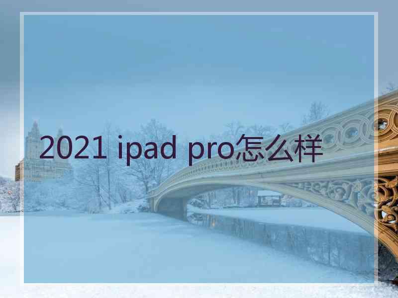 2021 ipad pro怎么样