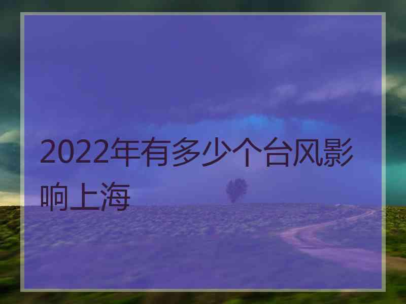 2022年有多少个台风影响上海