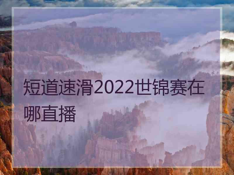 短道速滑2022世锦赛在哪直播