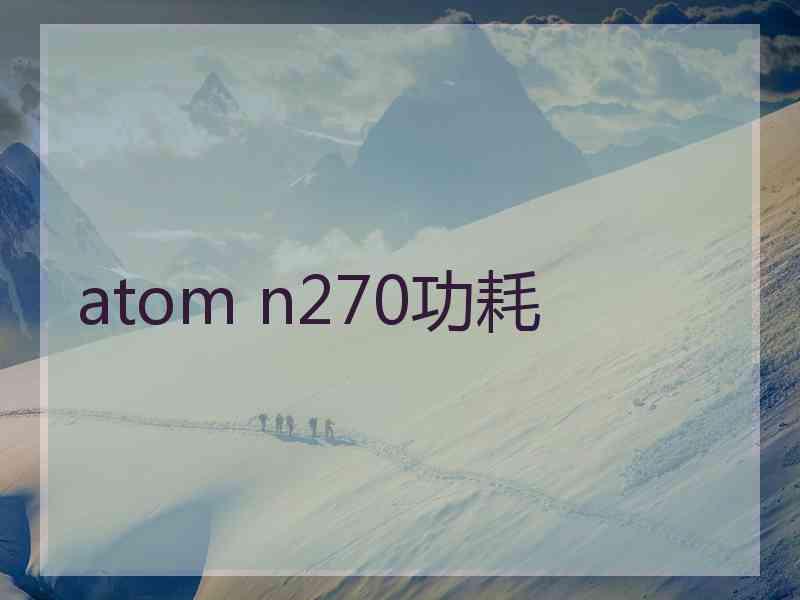 atom n270功耗